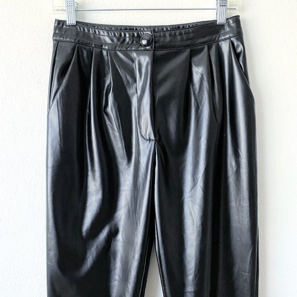 Vegan Black Leather Pants | Faux Leather Pants | PRINCESS POLLY | Rocker Pants 8 - Picture 4 of 9